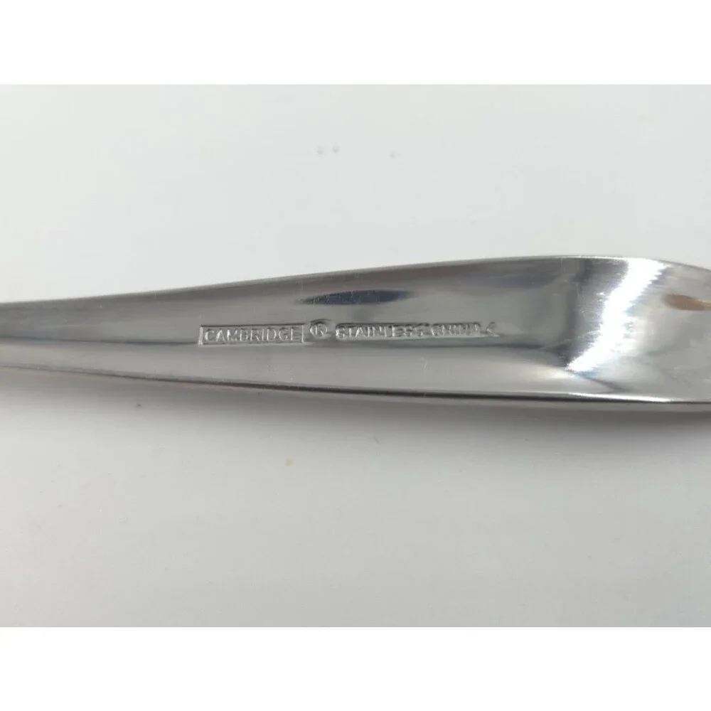 6 Cambridge Spoons Sienna Pattern ? Stainless China Flatware Set 7 1/2